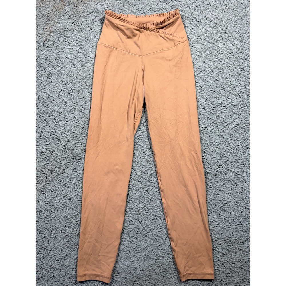 Aerie OFFLINE Real Me Xtra High Rise Crossover Ruffle Leggings Tan 7/8 Length M